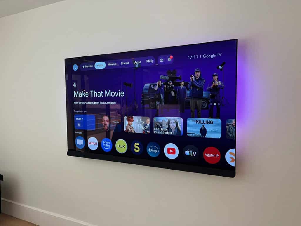 55" Philips TV Mounted in Ealing, W5, West London