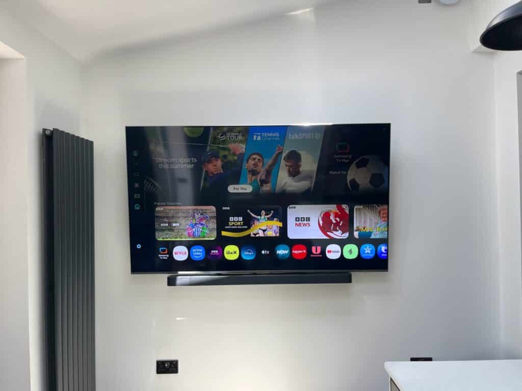 75" Samsung TV and Soundbar Mounted in Hampstead, NW3 London