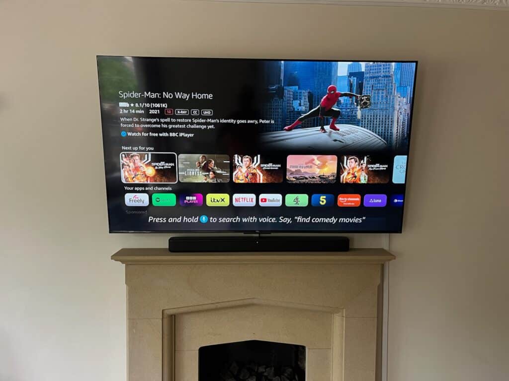 65" LG TV Mounted on a Chimney Breast in Dulwich, SE21 London